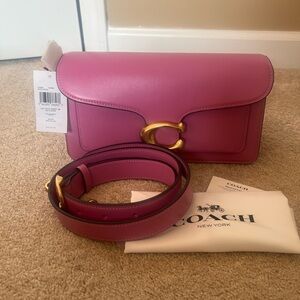 COACH Tabby 26 Pink Crossbody Bag with Gold 'C' Accent